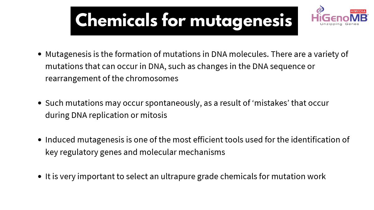 Chemicals for Mutagenesis