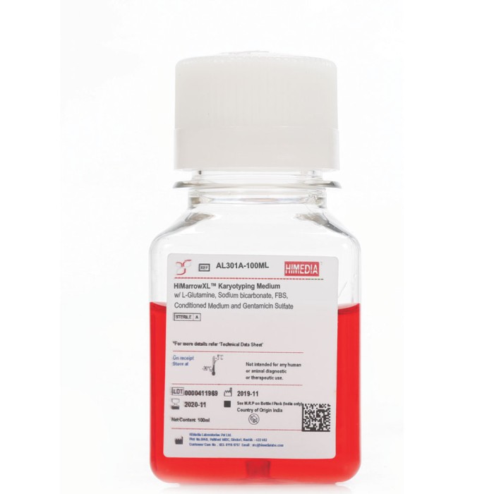 HiMarrowXL™ Karyotyping Medium w/ L-Glutamine, Sodium bicarbonate, FBS, Conditioned Medium and Gentamicin Sulfate