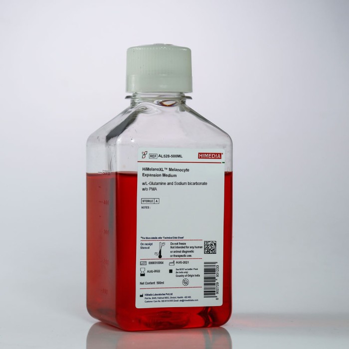 HiMelanoXL™ Melanocyte Expansion Medium w/L-Glutamine and Sodium bicarbonate w/o PMA