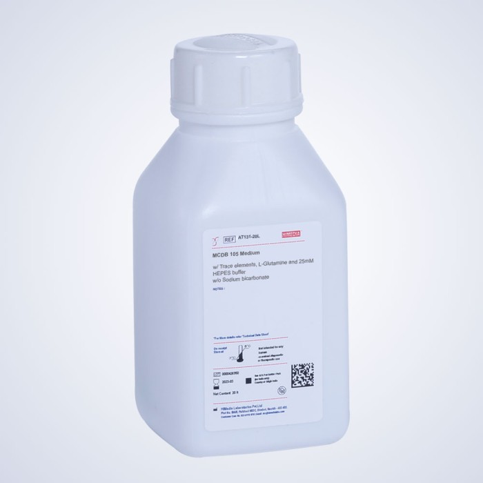 MCDB 105 Medium w/ Trace elements, L-Glutamine and 25mM HEPES buffer w/o Sodium bicarbonate