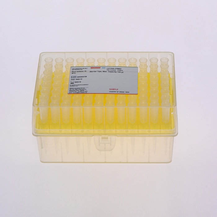 Barrier Tips,100µl Max capacity 100 