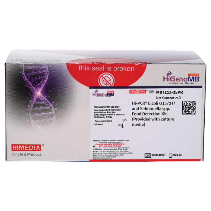 Hi-PCR® E.coli O157:H7 and Salmonella spp. Food Detection Kit (Provided with culture media)