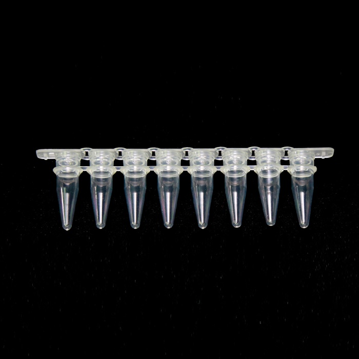 8-Strip tubes &  optically clear flat caps for Real-time PCR