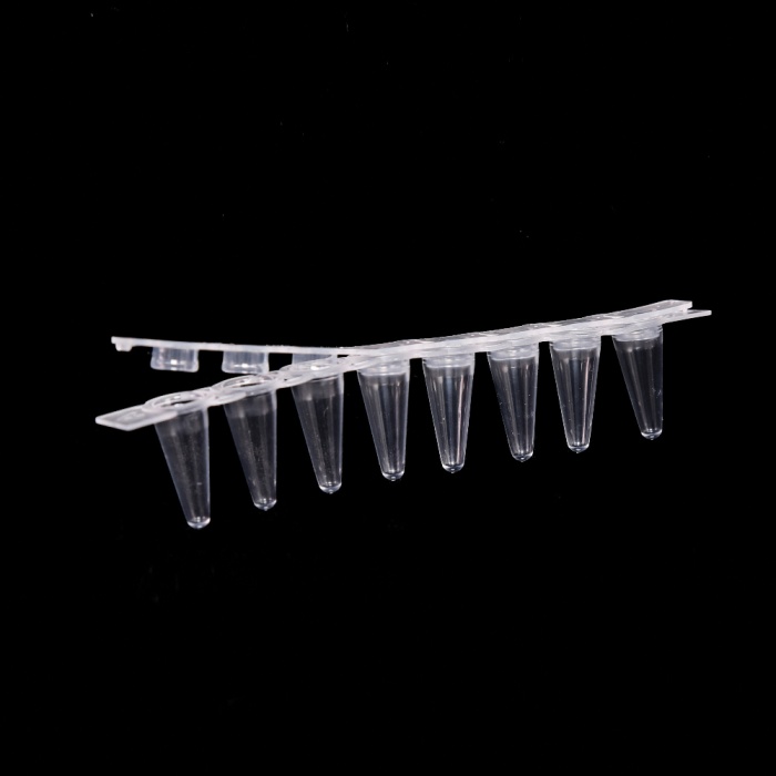 8 strip PCR tubes _& optically clear flat caps for Real-time PCR