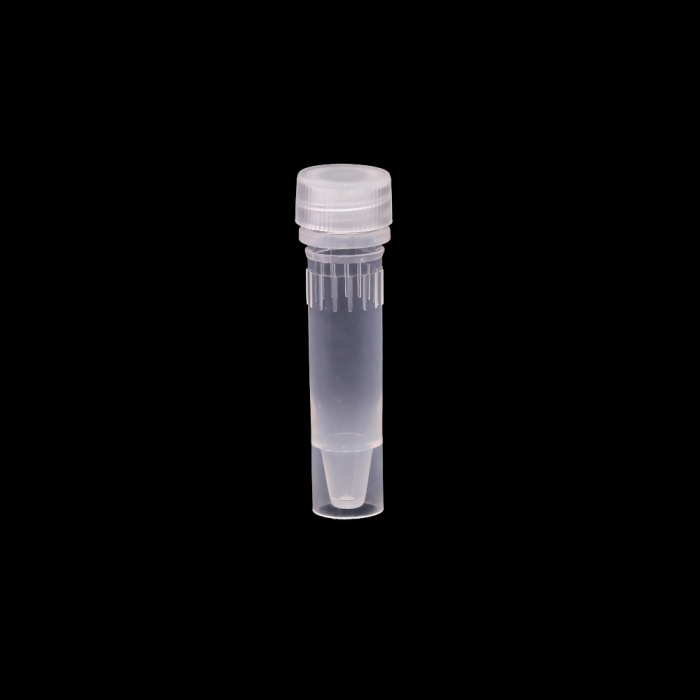Screw Cap Tubes with ‘O’ Ring Clear, autoclavable, unmarked, 
self-standing, capacity : 1.8 ml