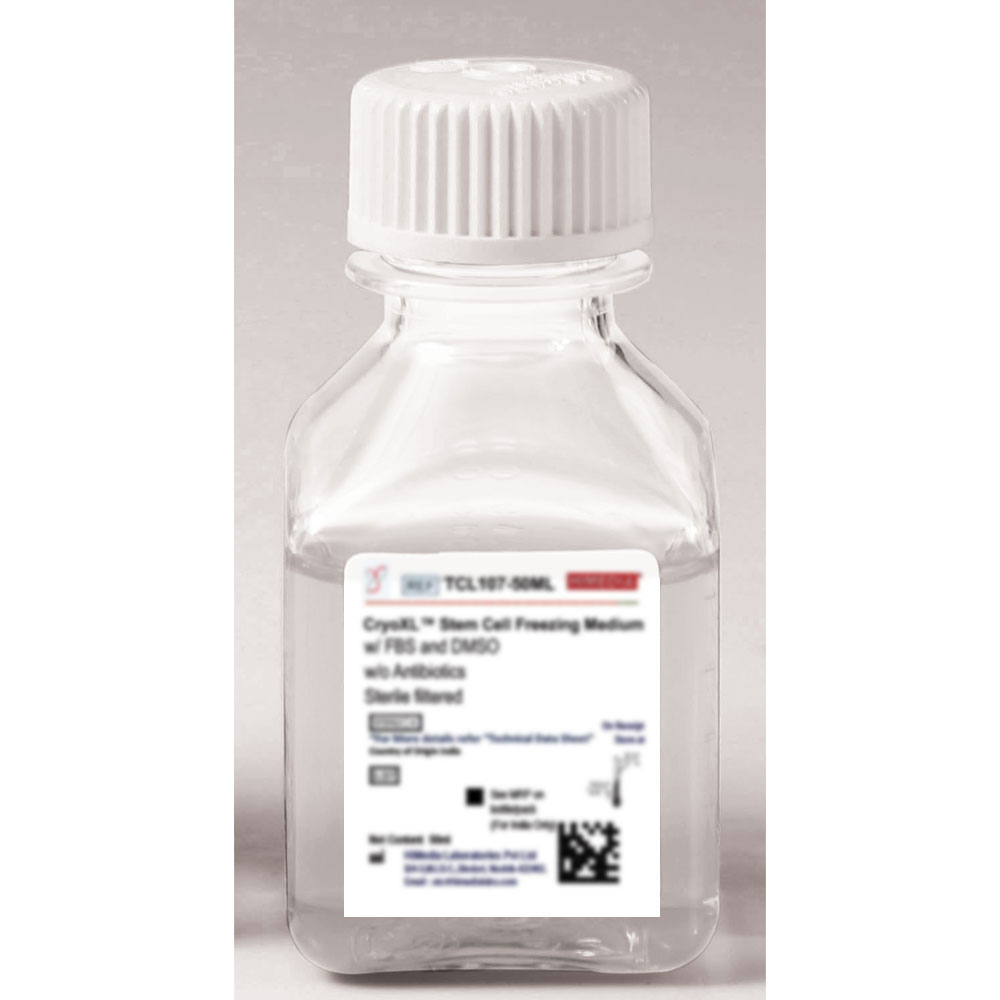 CryoXL™ Cell Freezing Medium-DMSO, 1X w/ FBS and DMSO w/o