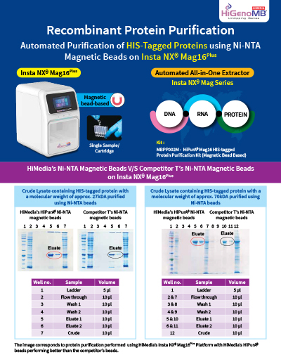 Ni-NTA Magnetic Beads on Insta NX® Mag16Plus